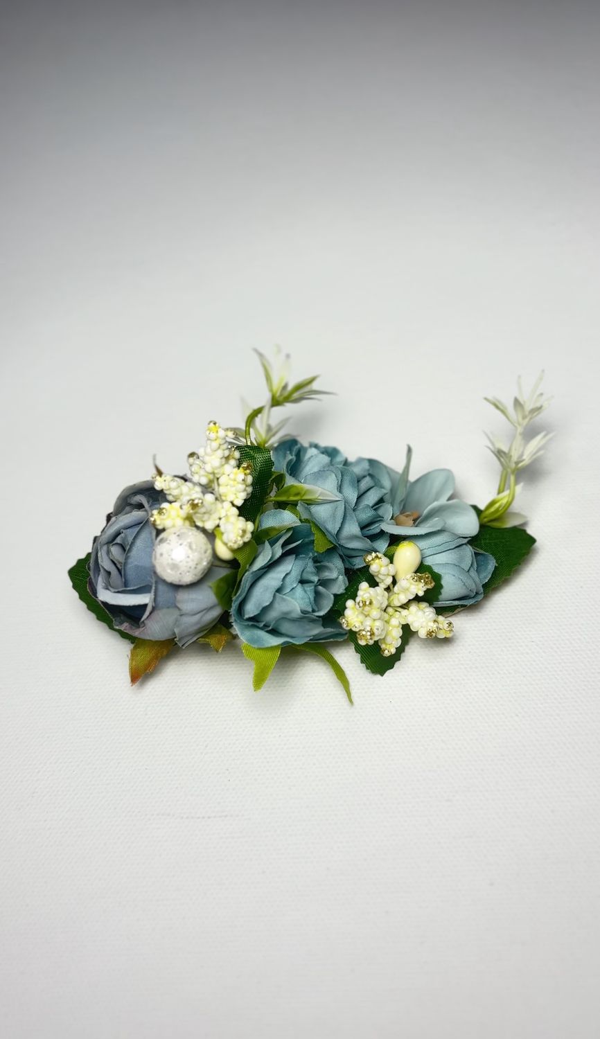 Dusty Blue Blossom Headband