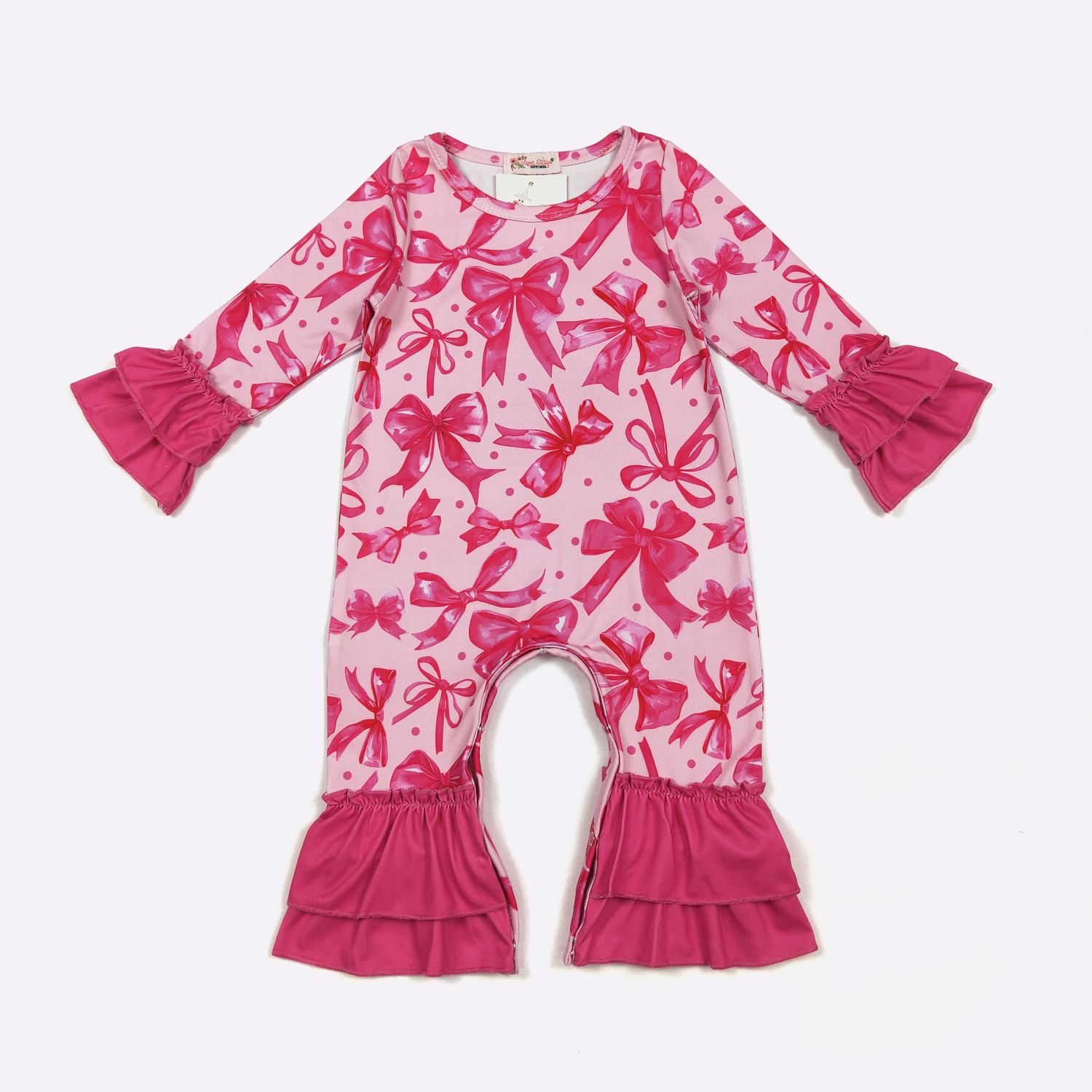 Fuchsia Coquette Baby Romper