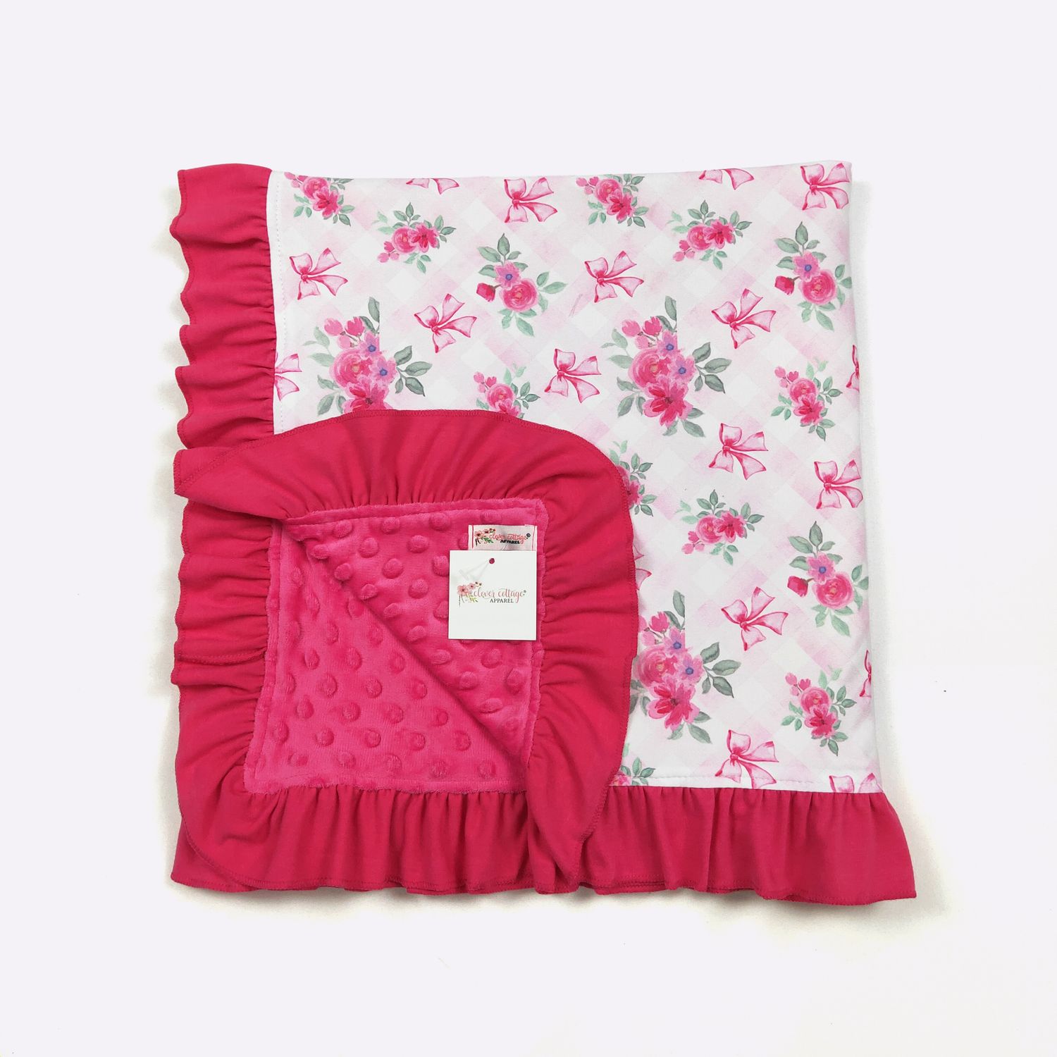 Floral Pink Lattice Blanket