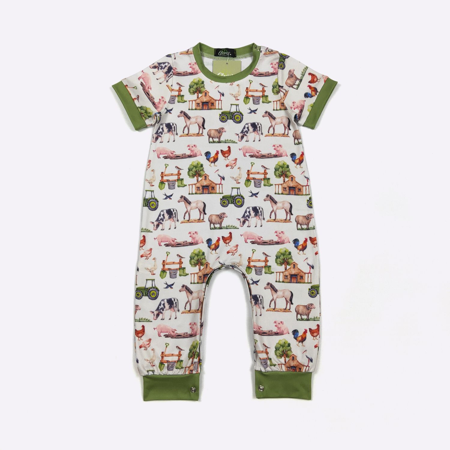 Green Acres Boy Romper