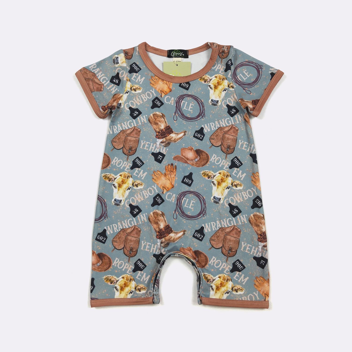 Wranglin' Cowboy Boy Romper