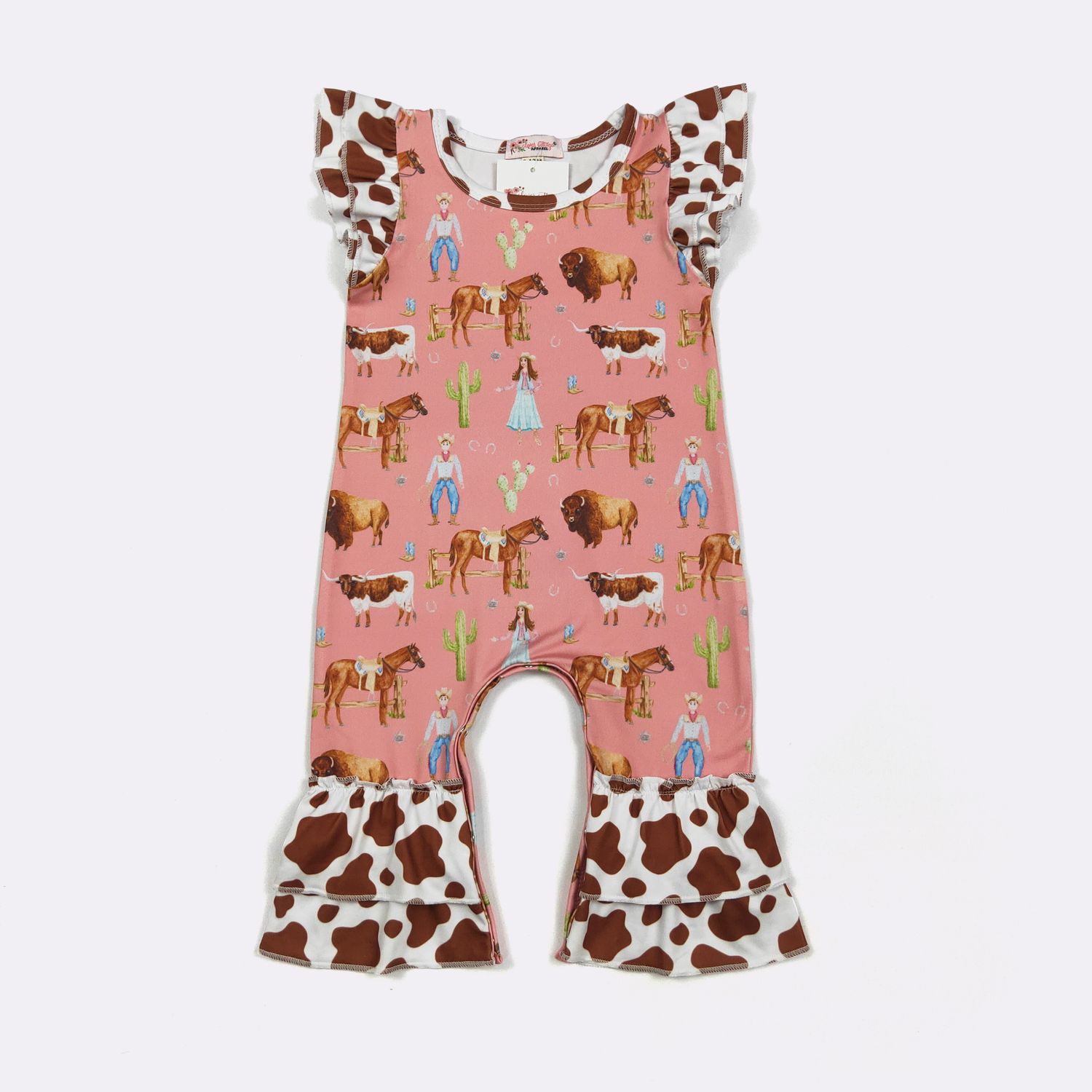 Sadie Mae Corral Baby Romper