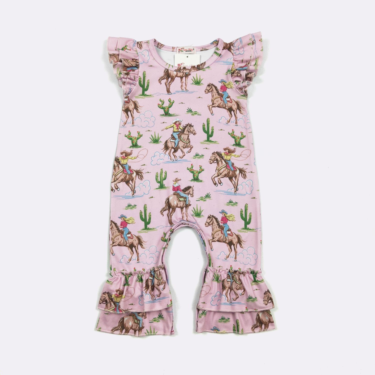 Cactus Cowgirl Baby Romper
