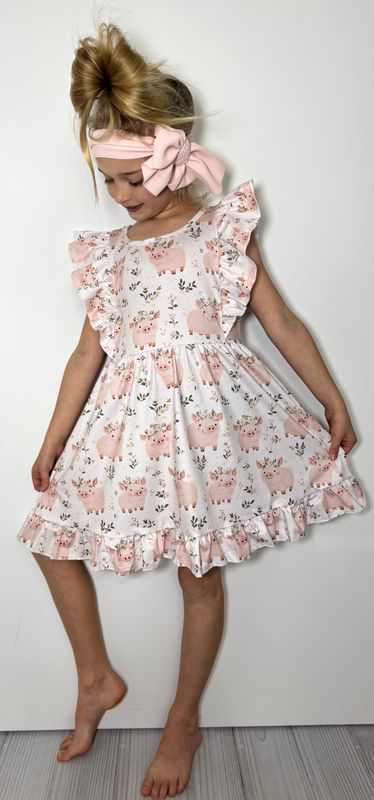 Piglet Petals Girls Dress