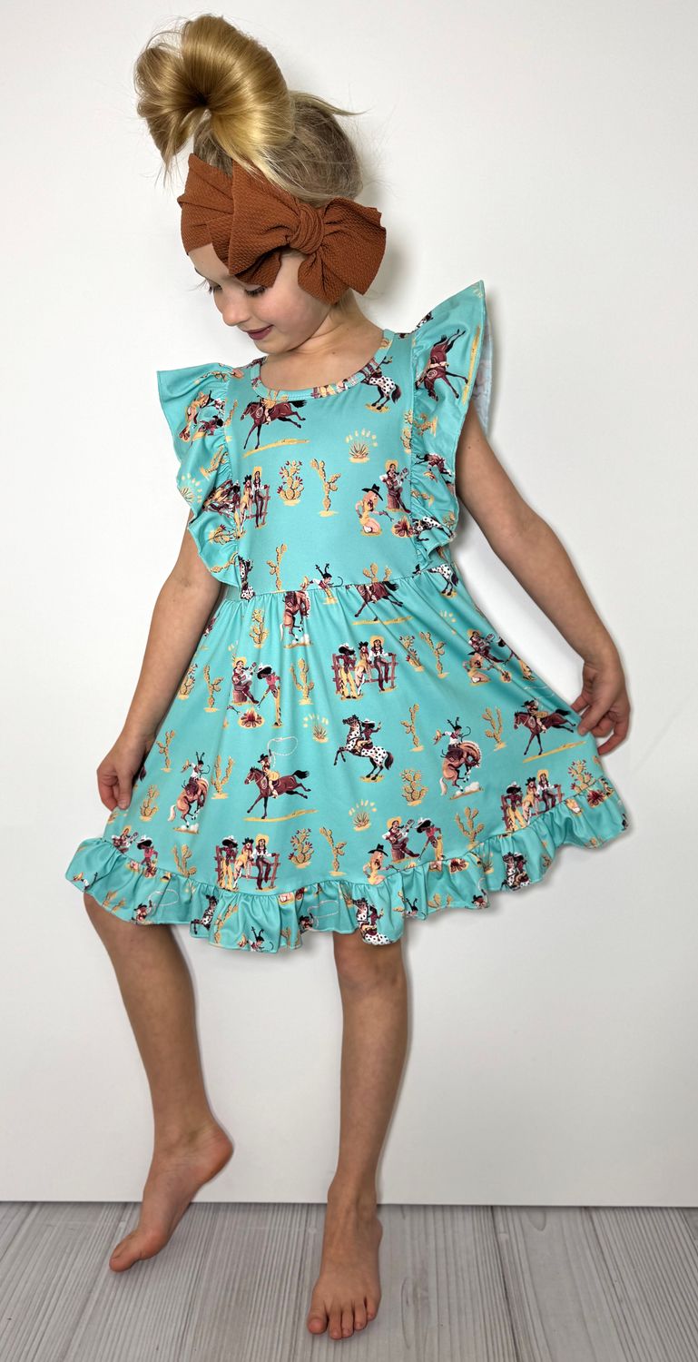 Roping &amp; Ruffles Girls Dress