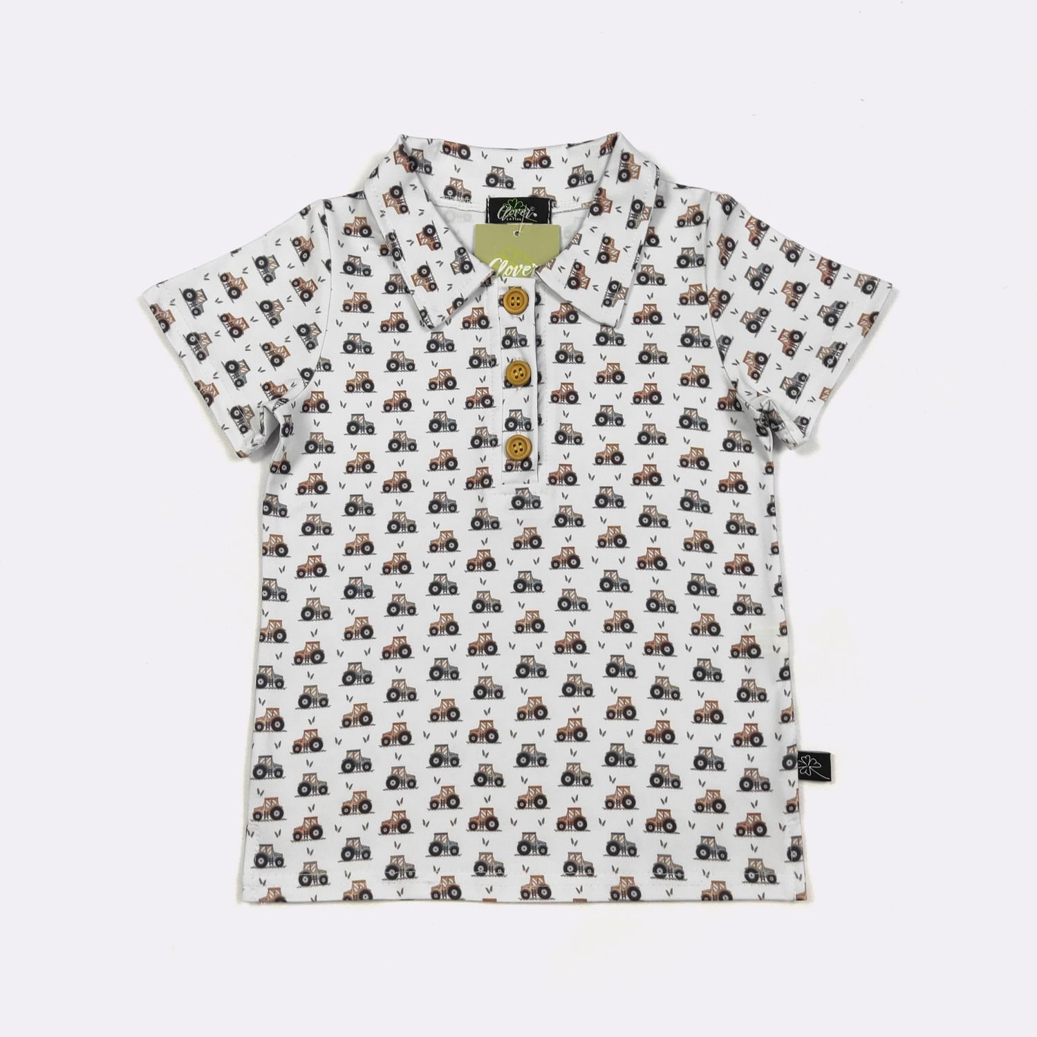 Tiny Tractor Boy Collar Shirt