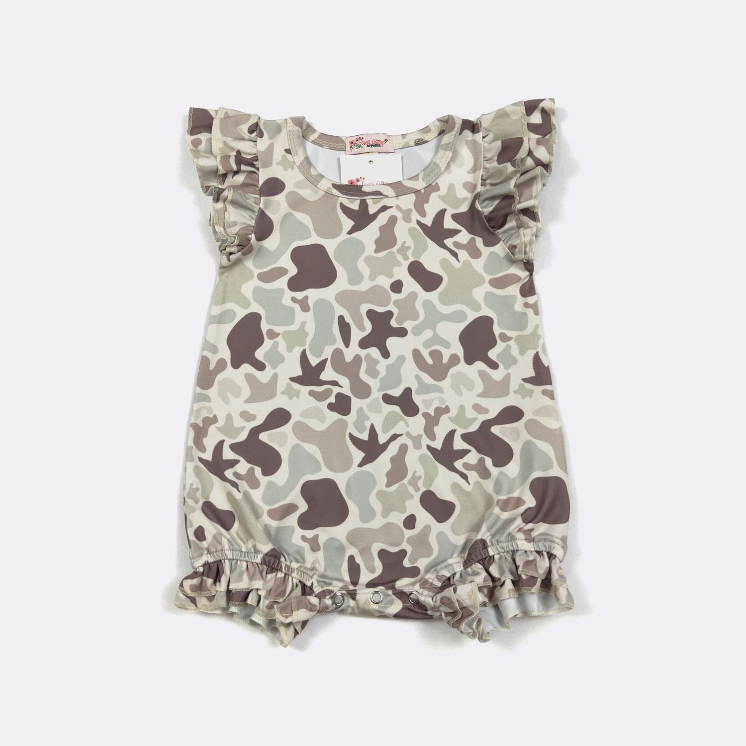 Muted Mallard Camo Baby Romper