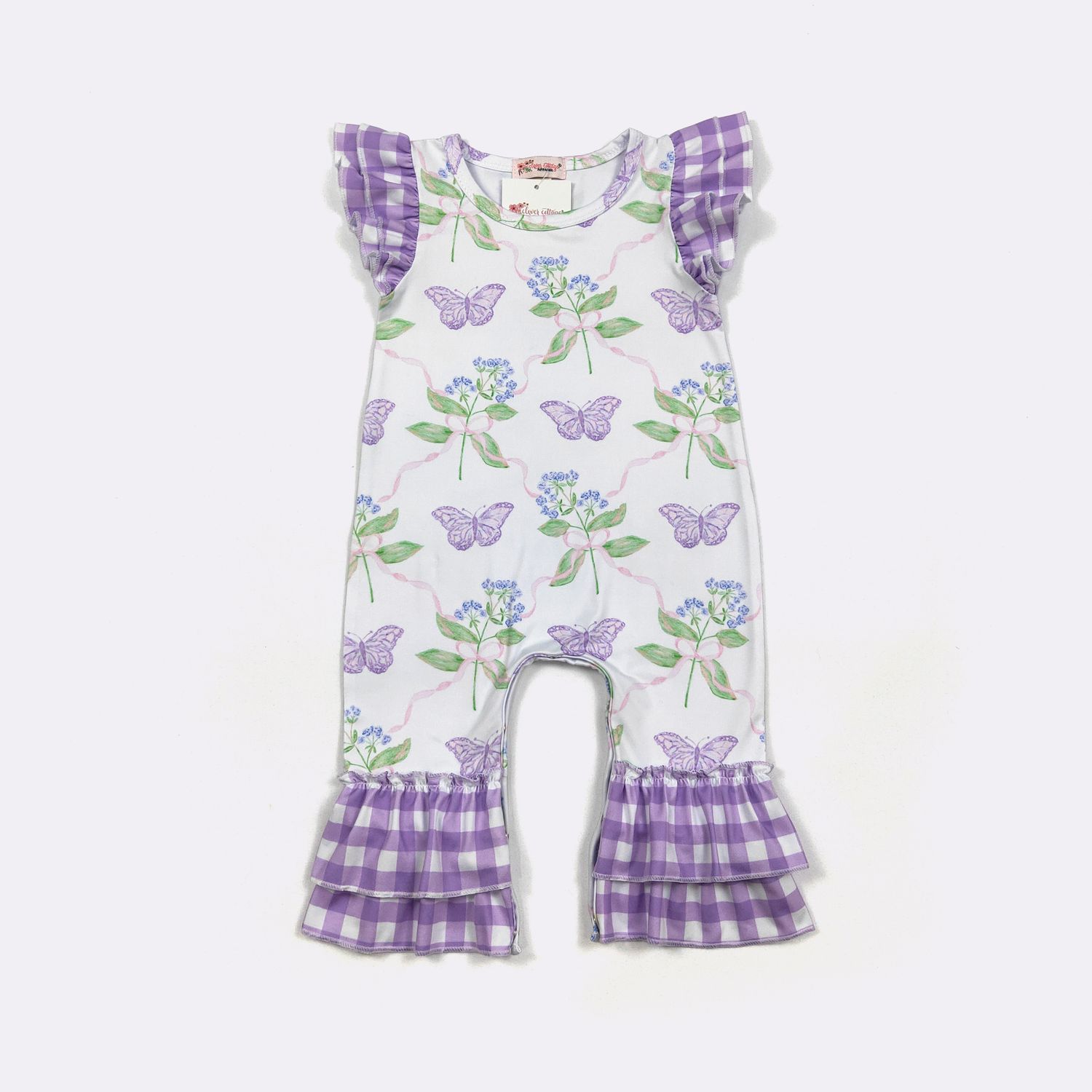 Violet Butterfly Baby Romper