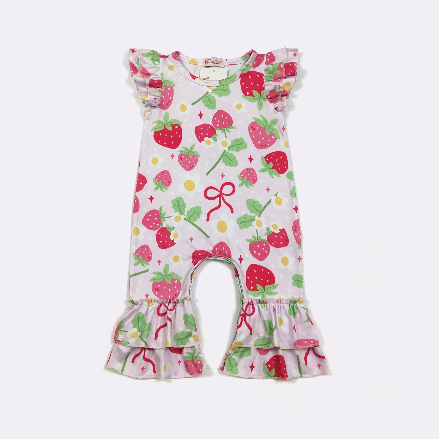 Coquette Strawberry Baby Romper