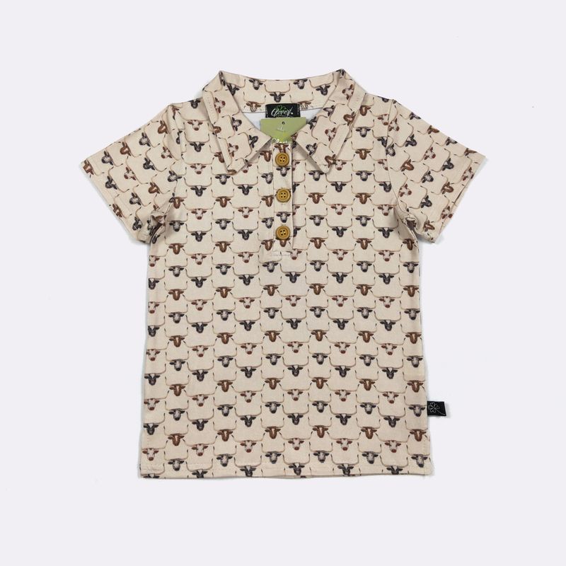 Longhorn Boy Collar Shirt