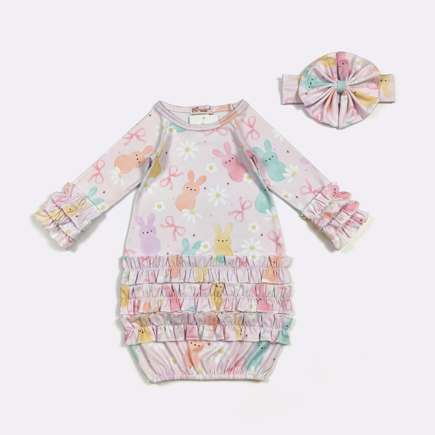 Pastel Peeps Baby Gown
