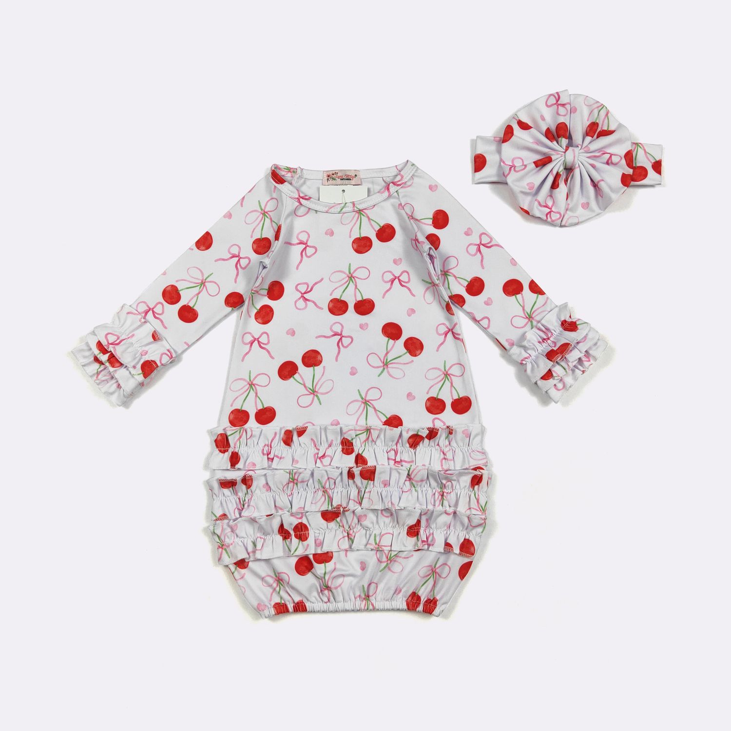 Coquette Cherry Baby Gown