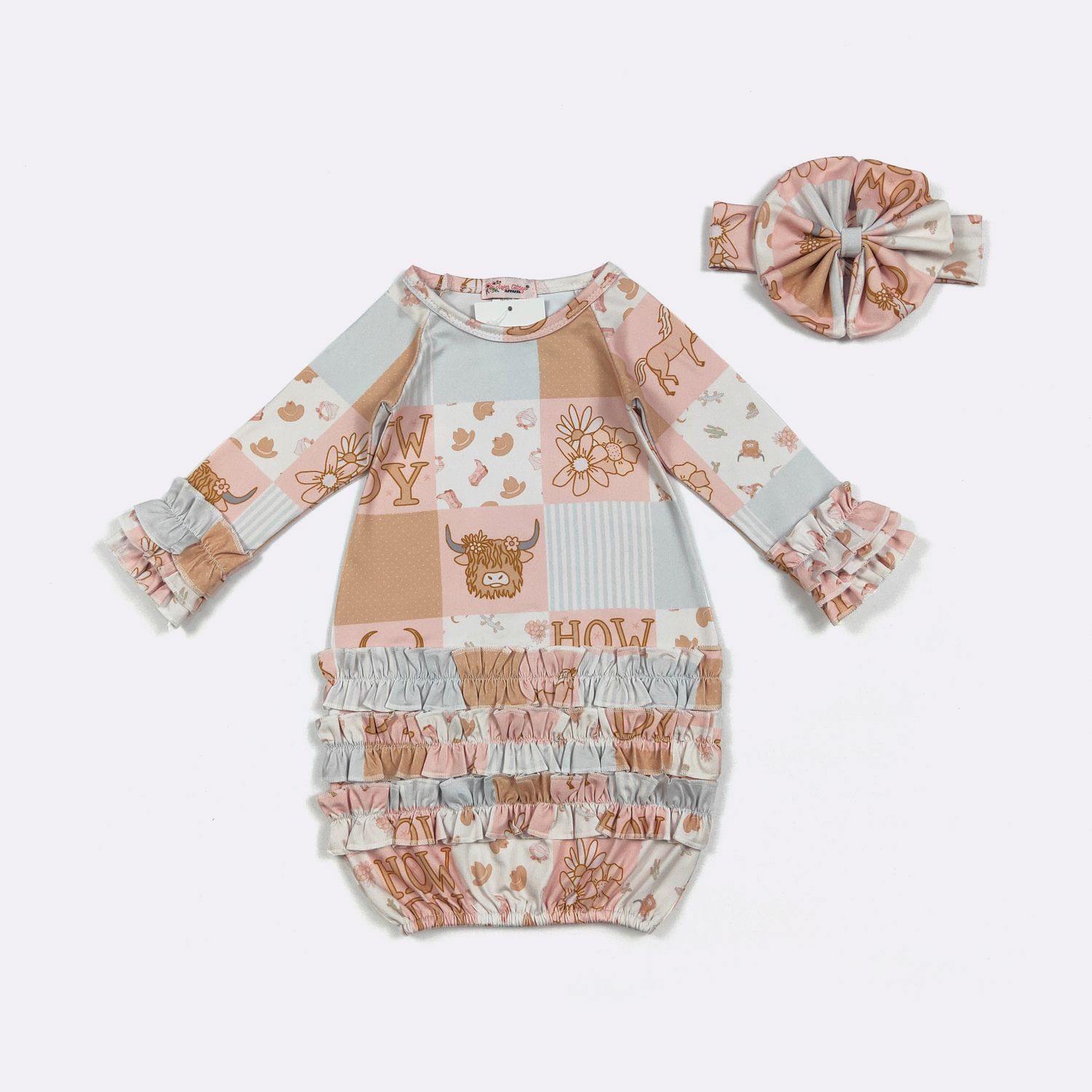 Highland Patch Baby Gown