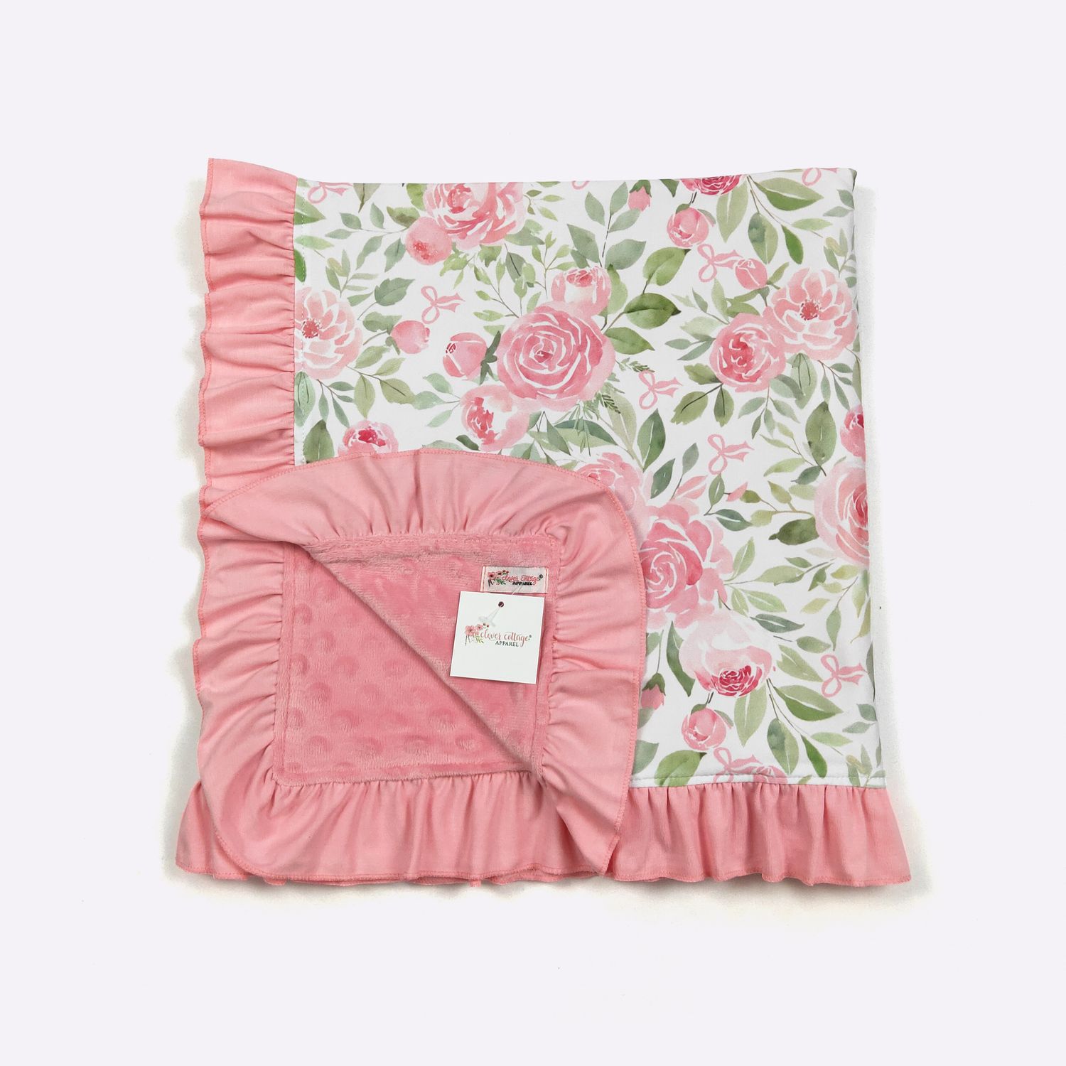 Pink Rose Blossom Blanket