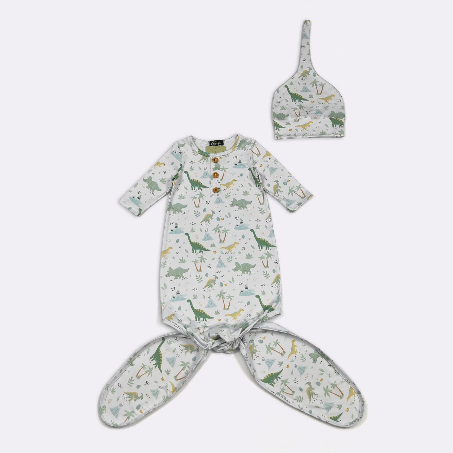 Dino-Mite Baby Knotted Gown