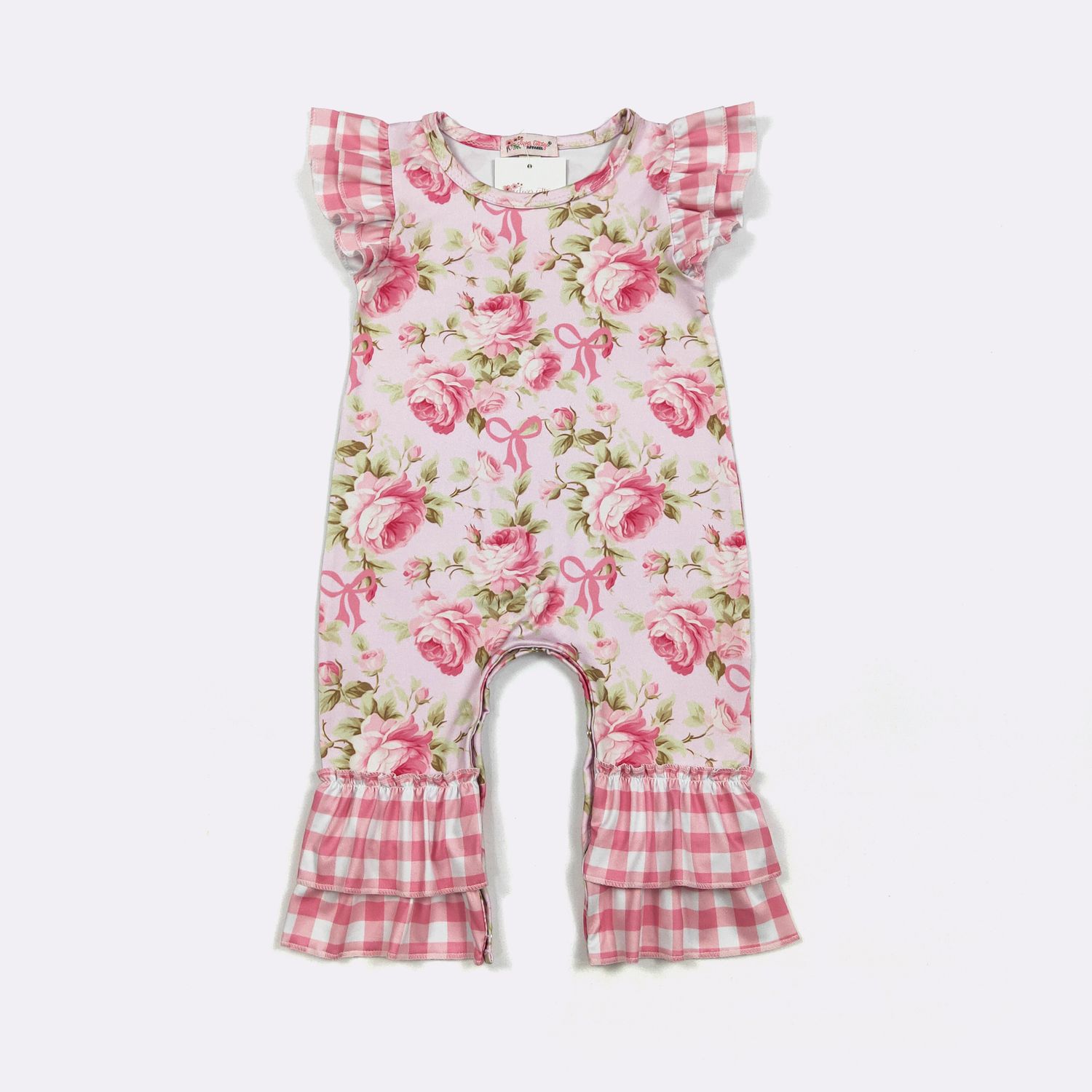 Raspberry Rose Baby Romper