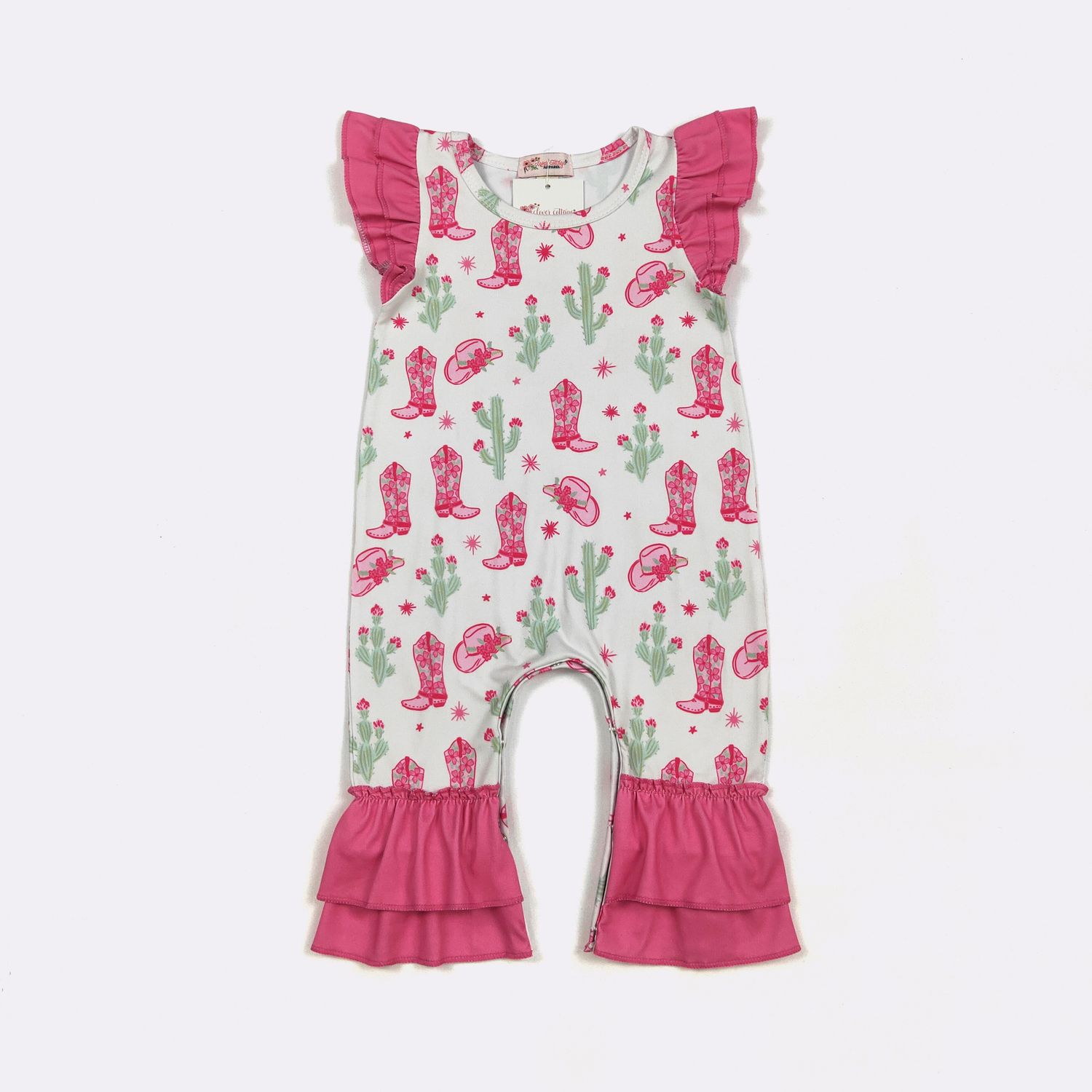 Pink Cactus Blossom Baby Romper