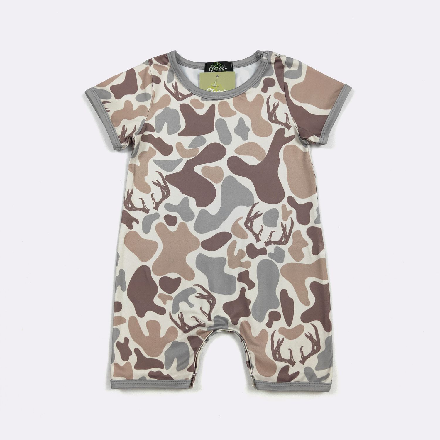 Antler Camo Boy Romper