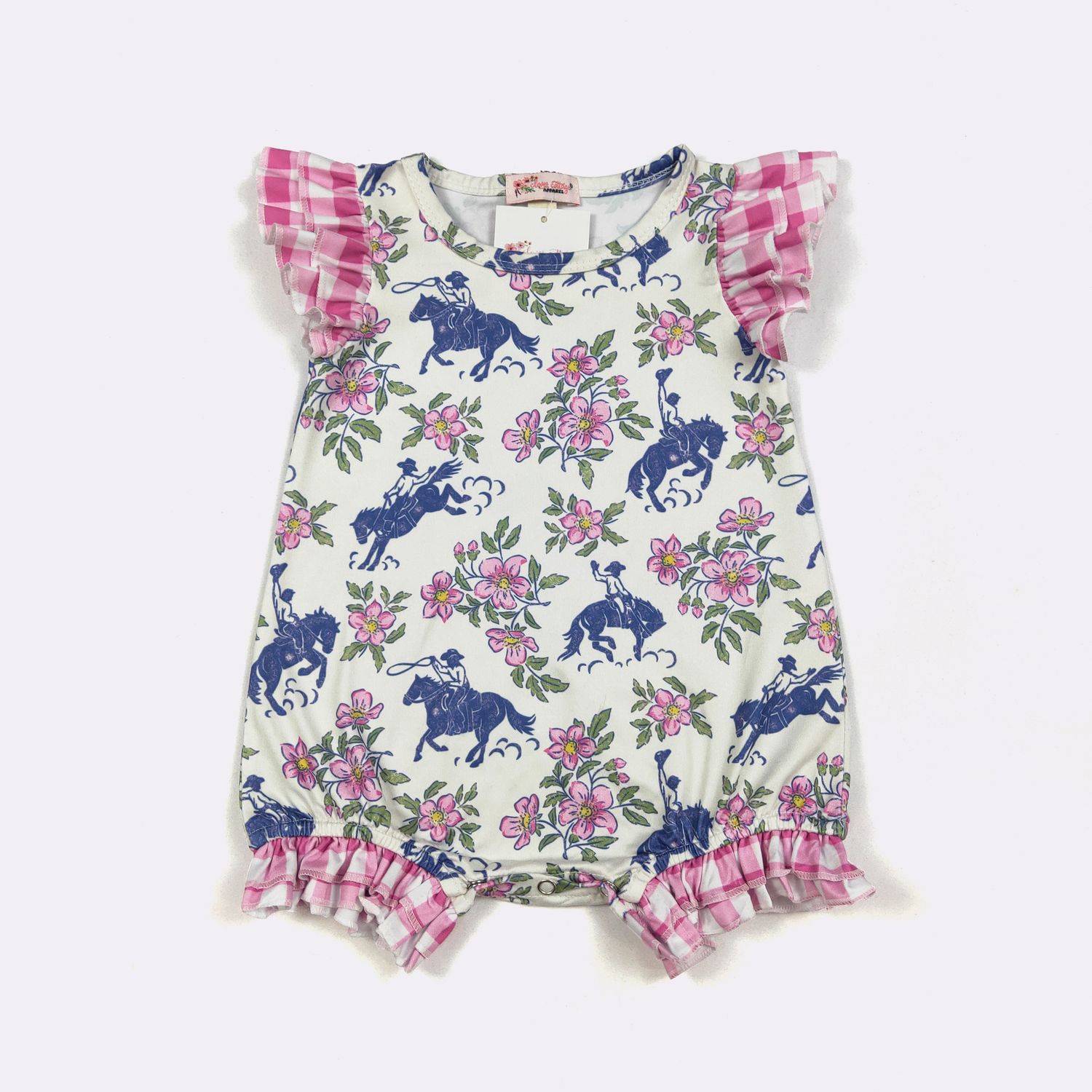 Floral Rodeo Baby Romper