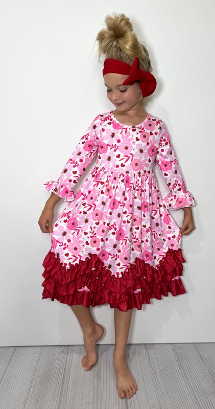 Cherry Poppy Maxi Girls Dress