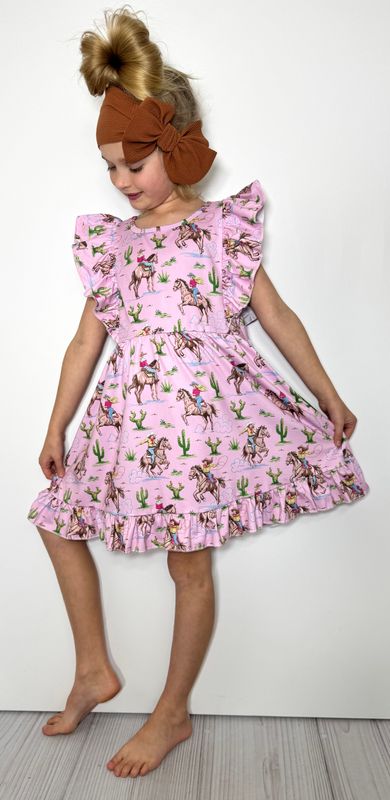 Cactus Cowgirl Girls Dress