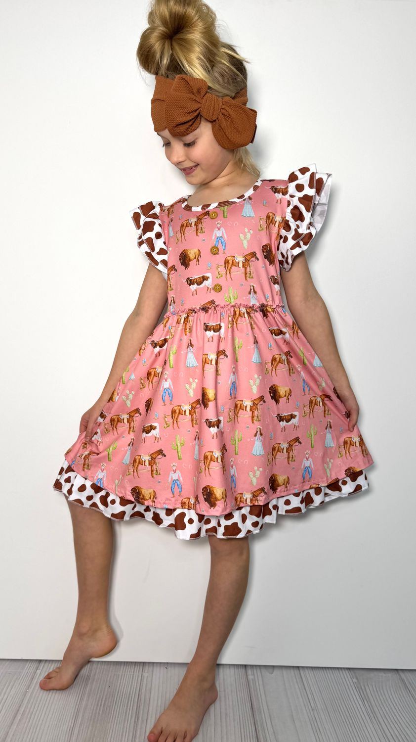 Sadie Mae Corral Girls Dress