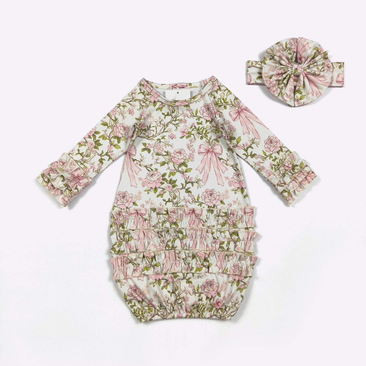 Garden Ribbon Baby Gown