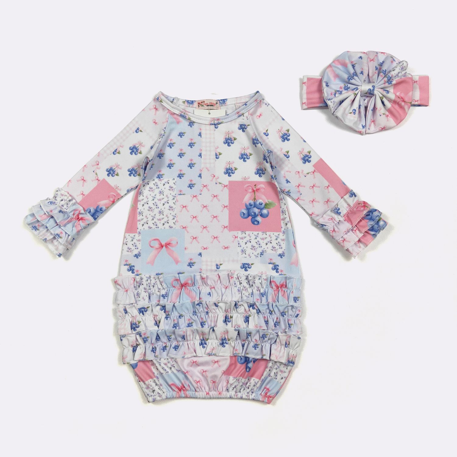 Blueberry Patch Baby Gown