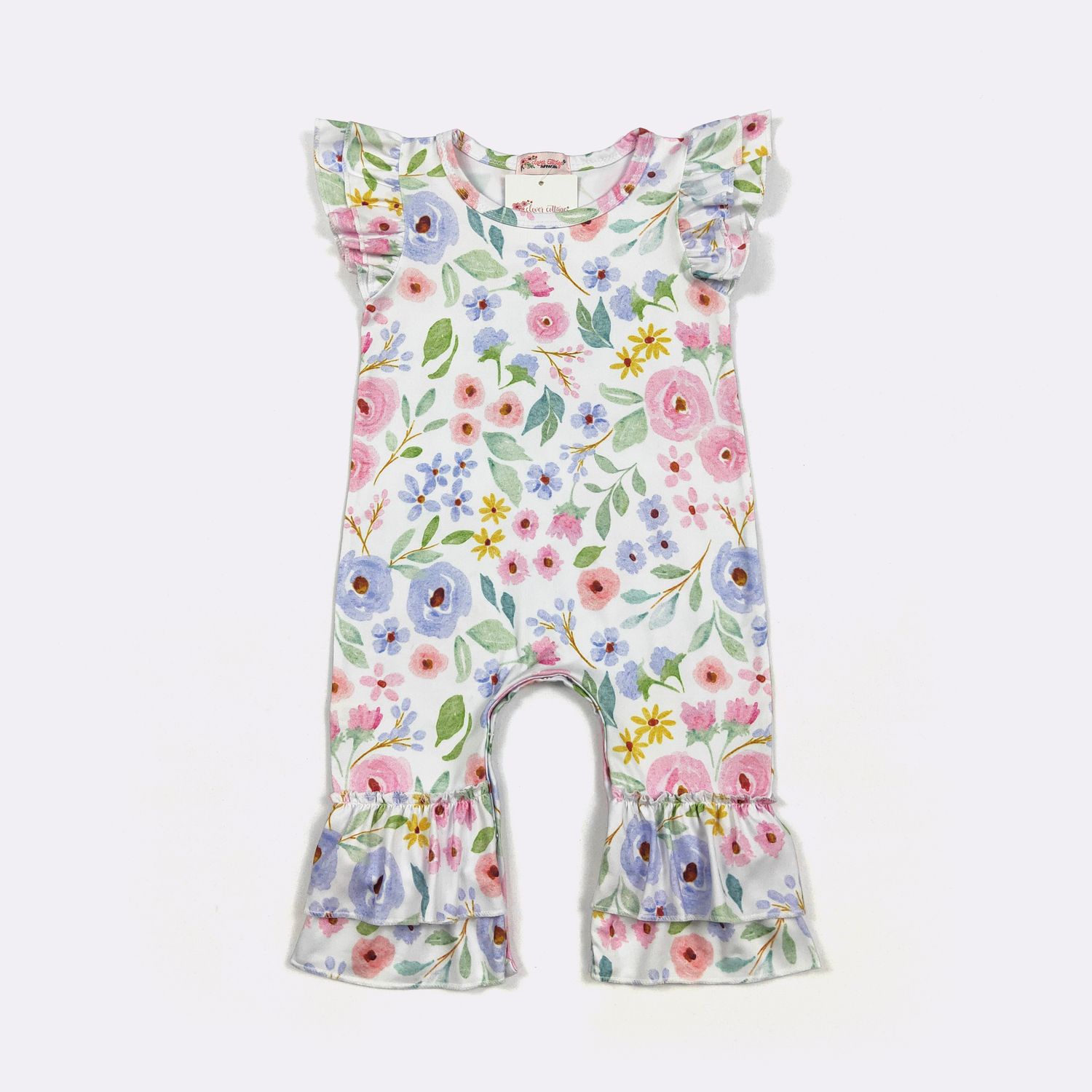 Pastel Poppy Baby Romper
