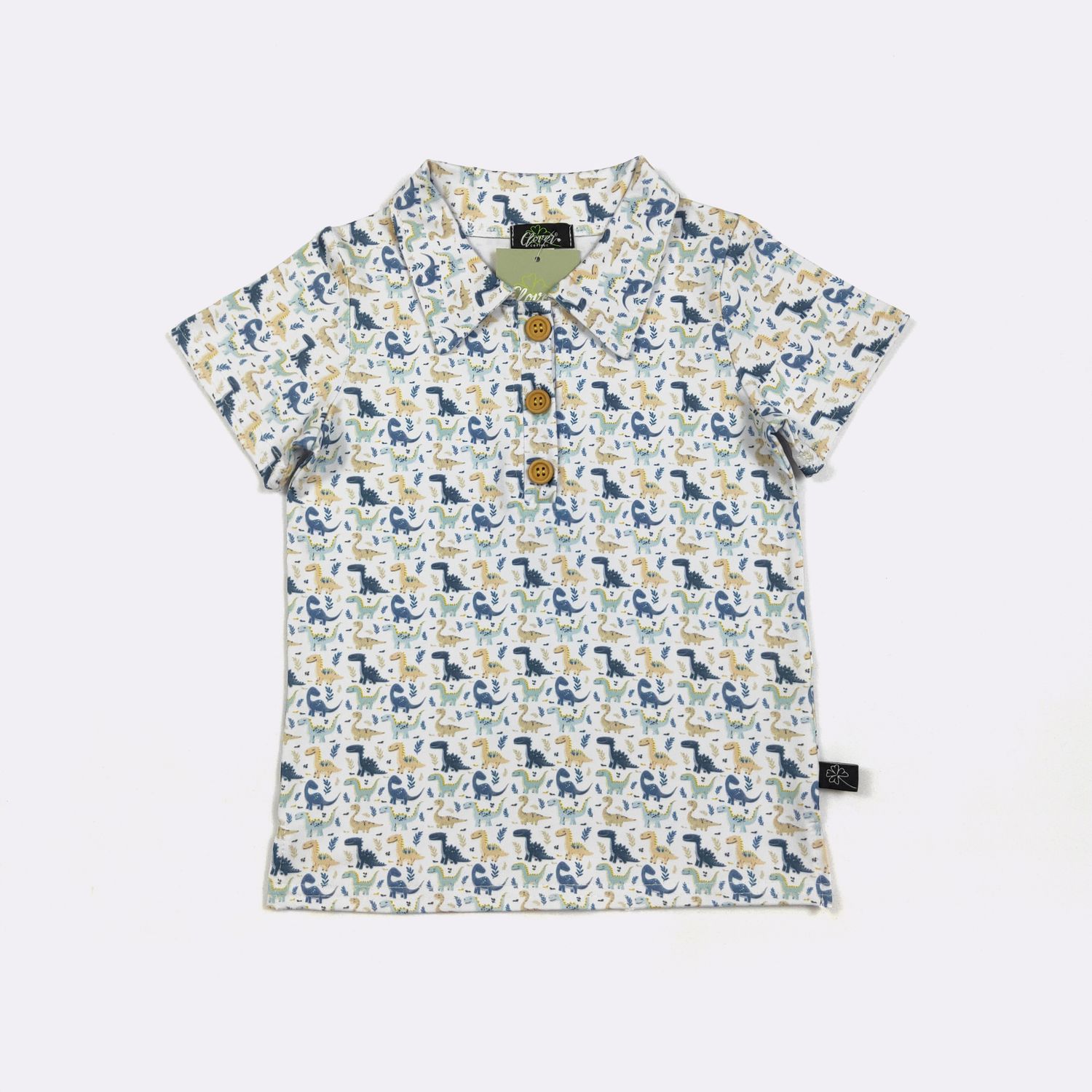 Dino Smiles Boy Collar Shirt