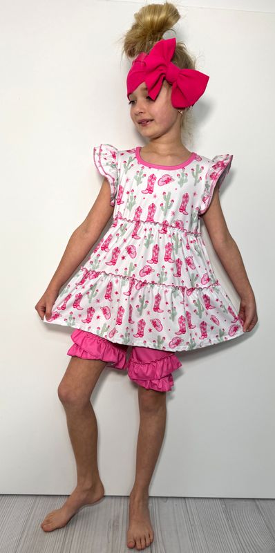 Pink Cactus Blossom Girls Set