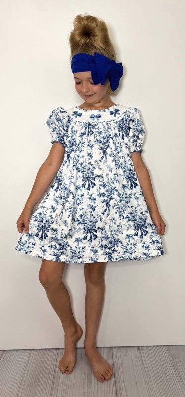 Oxford Waverly Smocked Girls Dress