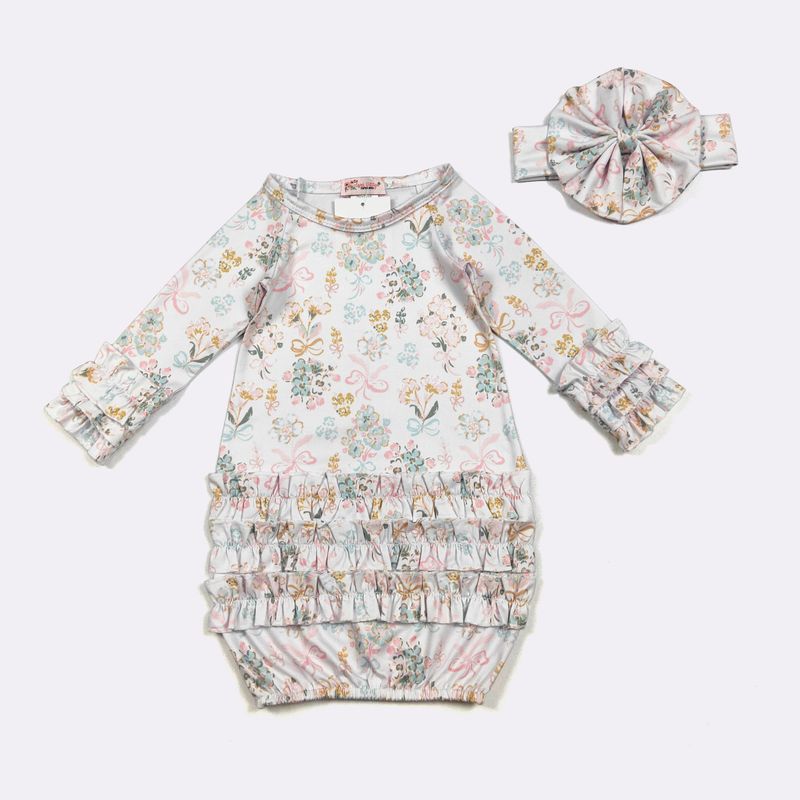 Whimsy Bouquet Baby Gown