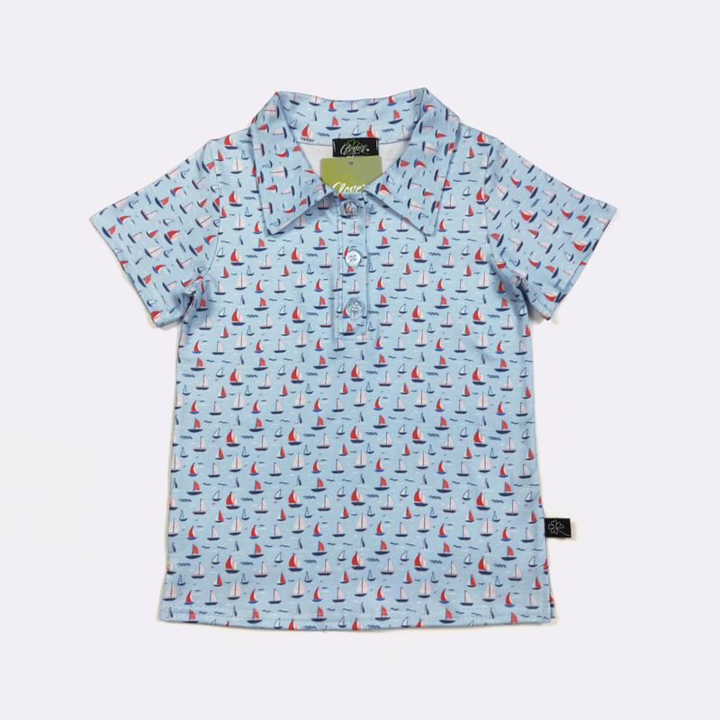 Sail Away Boy Collar Shirt