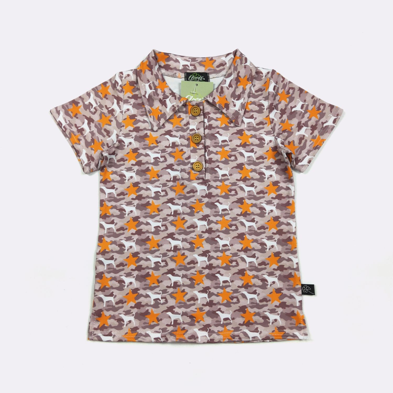 Smokey Camo Boy Collar Shirt