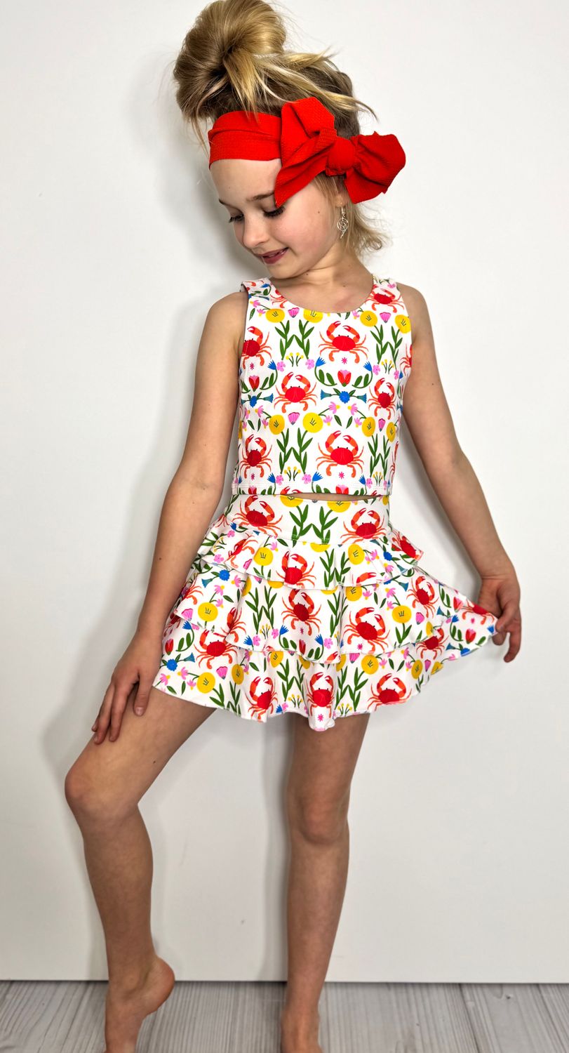 Fiesta Crab Girls Skort Set