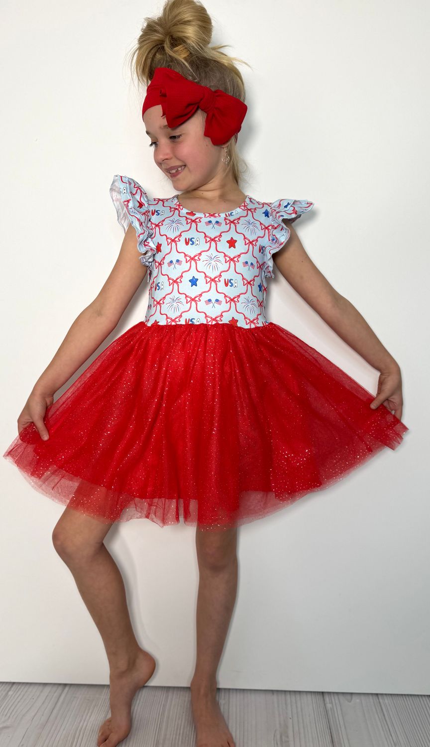 Patriotic Tutu Girls Dress