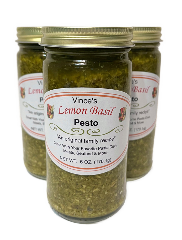 VINCE'S LEMON BASIL PESTO - 6 OZ 3 PACK