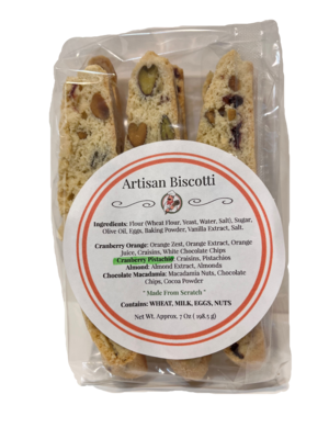 Biscotti, Cranberry Pistachio