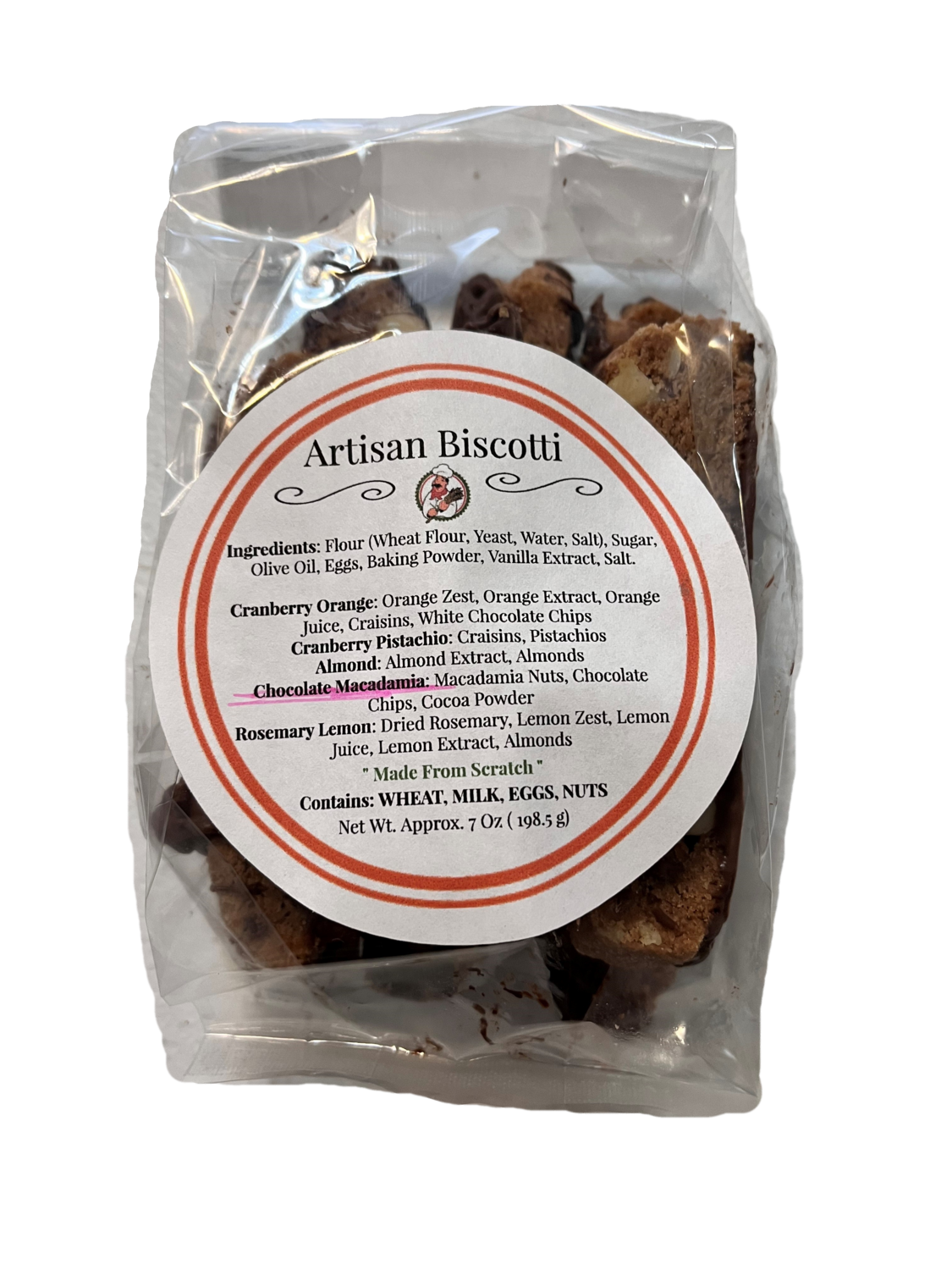 Biscotti, Chocolate Macadamia