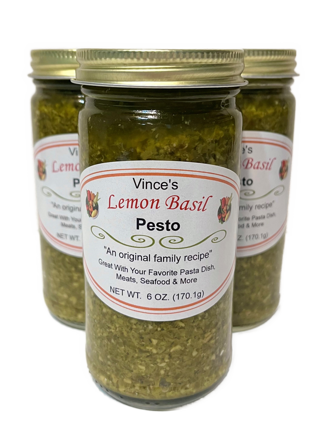 VINCE'S LEMON BASIL PESTO - 6 OZ 3 PACK
