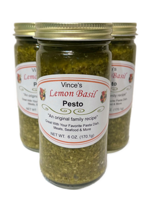 VINCE'S LEMON BASIL PESTO - 6 OZ 3 PACK