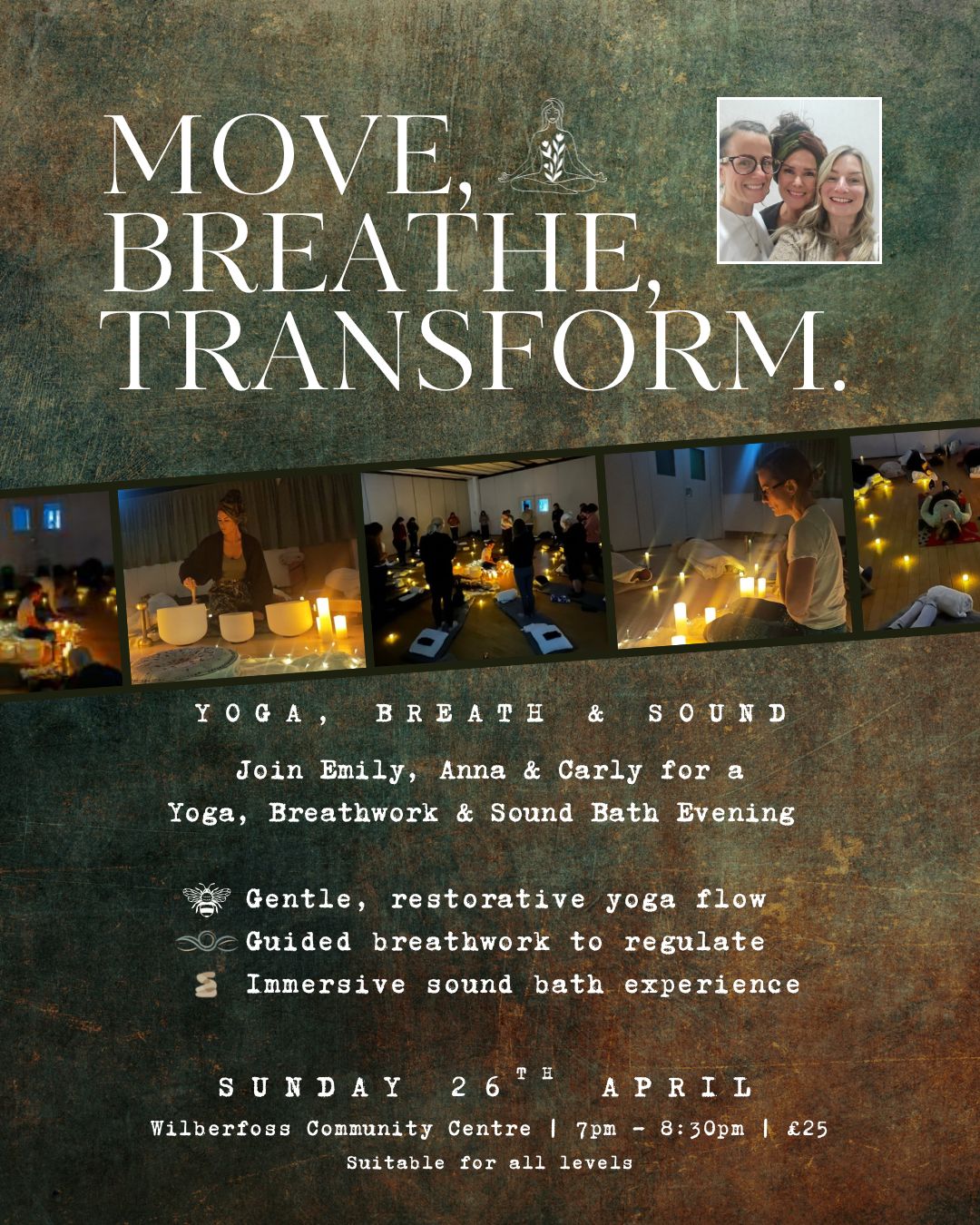 Yoga, Breathwork & Sound Bath Evening - 26th April Yoga, Breathwork & Sound Bath Evening - 26th April