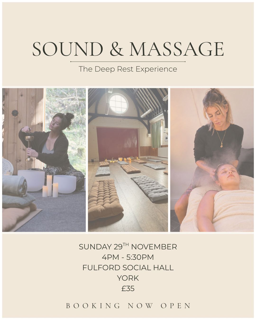 SOUND & MASSAGE - The Deep Rest Experience - 29th November