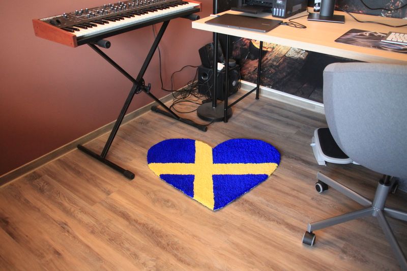 Flaggenteppich "Schweden" in Herzform
