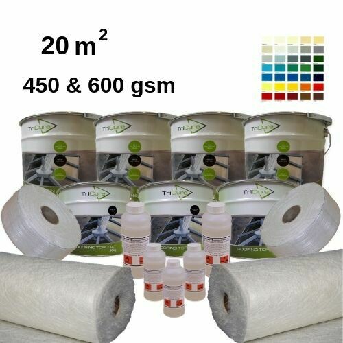 20m2 TriCure Colour Standard Fibreglass Roofing Kits