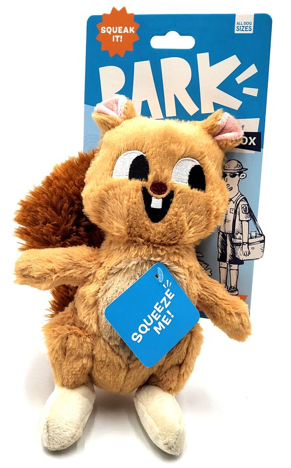 Bark Pearl Squirrel Brown Plush Dog Toy All Sizes