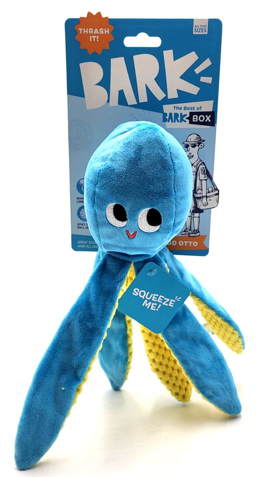 Bark Odd Otto Octopus Plush Dog Toy Blue