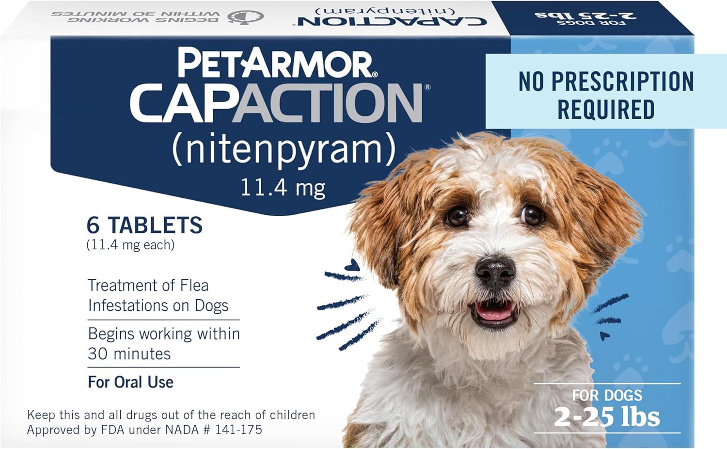 Capaction Oral Flea Treatment for Dogs 6 TAB