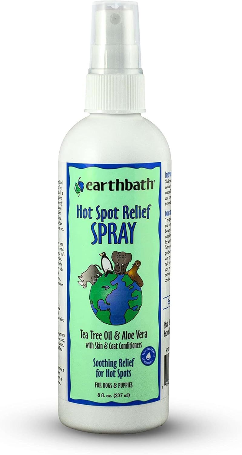 Earthbath Hot Spot Relief Spray for Dogs, Tea Tree 8oz